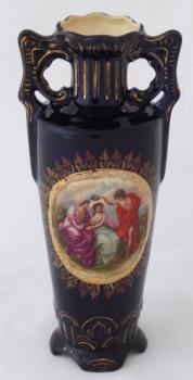 Vase aus Kobalt mit antikem Motiv - Josef Strnact,